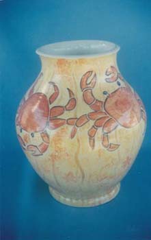 Large Vase Crab Dec