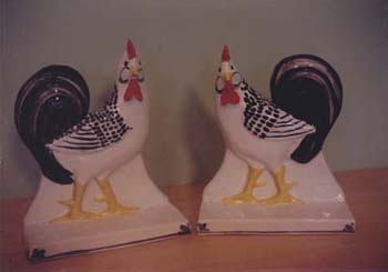 Rooster Bookends