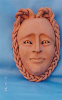 Terra Cotta Face for Candle (3)