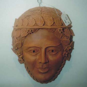 Terra cotta Face for Candle