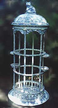 BlueWhite Bird Cage 2