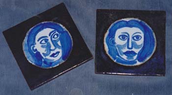 Tiles -Blue Faces